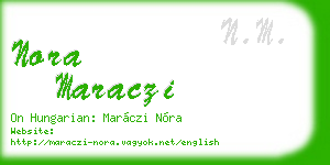 nora maraczi business card