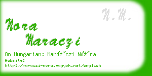 nora maraczi business card